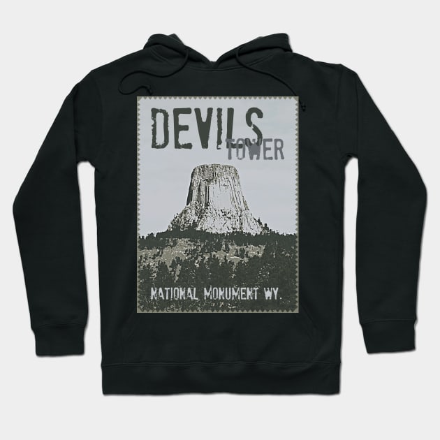 Devil's Tower Stamp Hoodie by Northofthepines